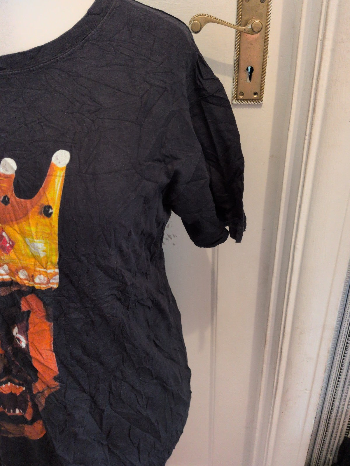 Large Ladies T-shirt Crown Print Short Sleeve