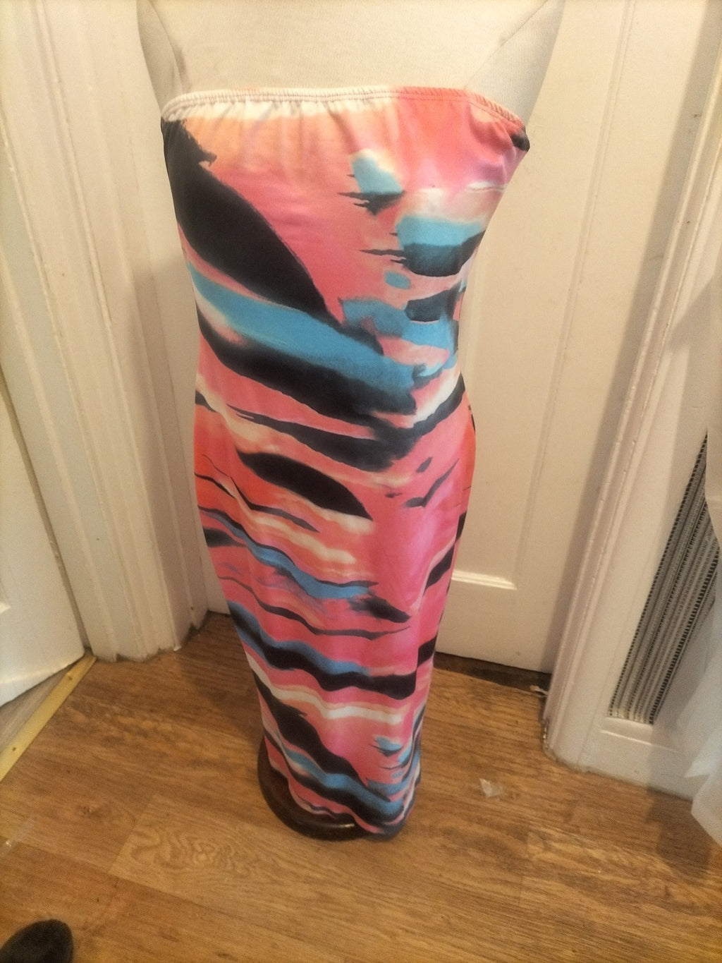 Ladies Size Large Multi Color Boobtube Dress