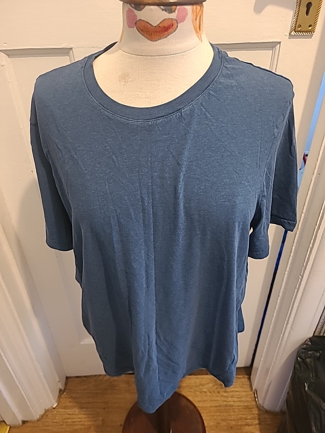 Mens Marks And Spencer Size XL Regular Fit Teal Short Sleeved Tshirt