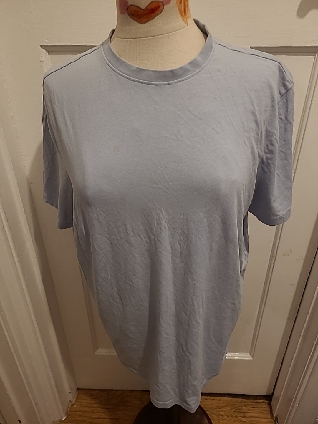 Mens Primark Size XL Slim Fit Pale Blue Short Sleeved Tshirt