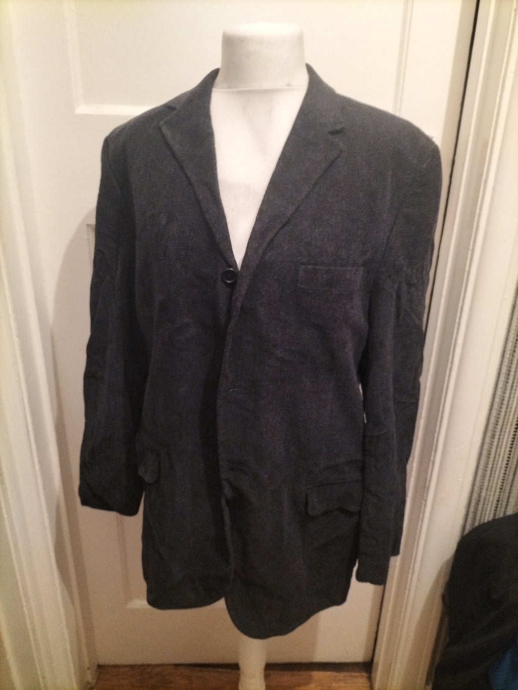 Mens 42L Navy Lined Padded Blazer