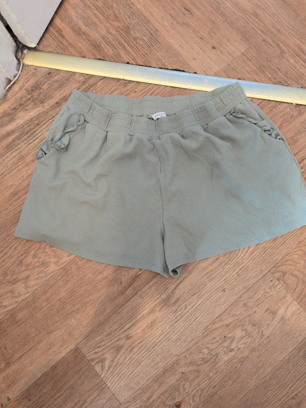 Papaya 20 Pale Light Green Elasticated Shorts