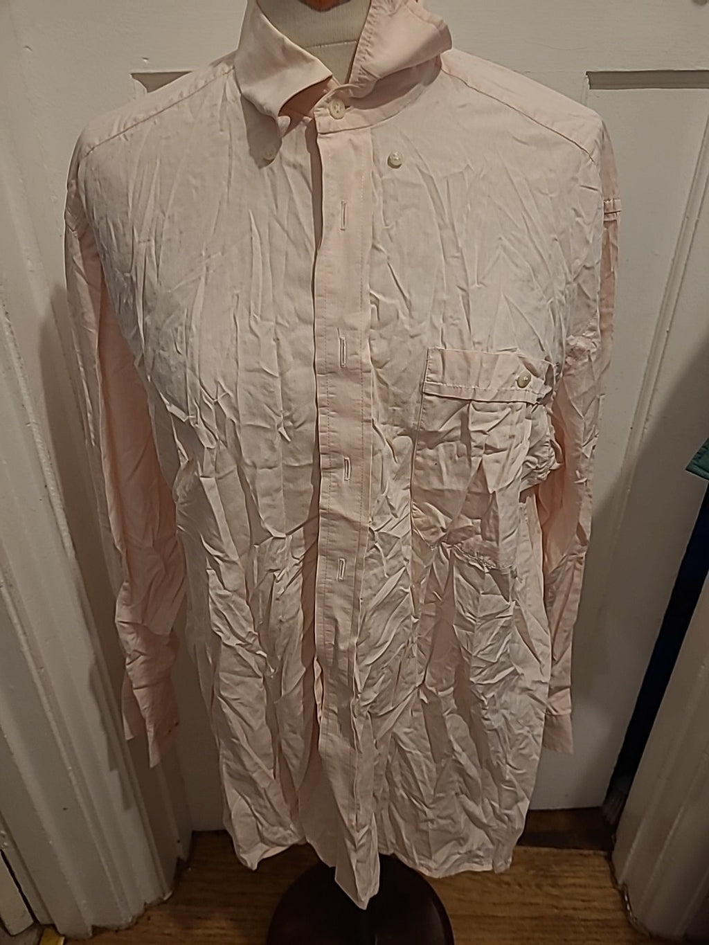 Mens Jaeger Size 16" Pink Long Sleeve Shirt
