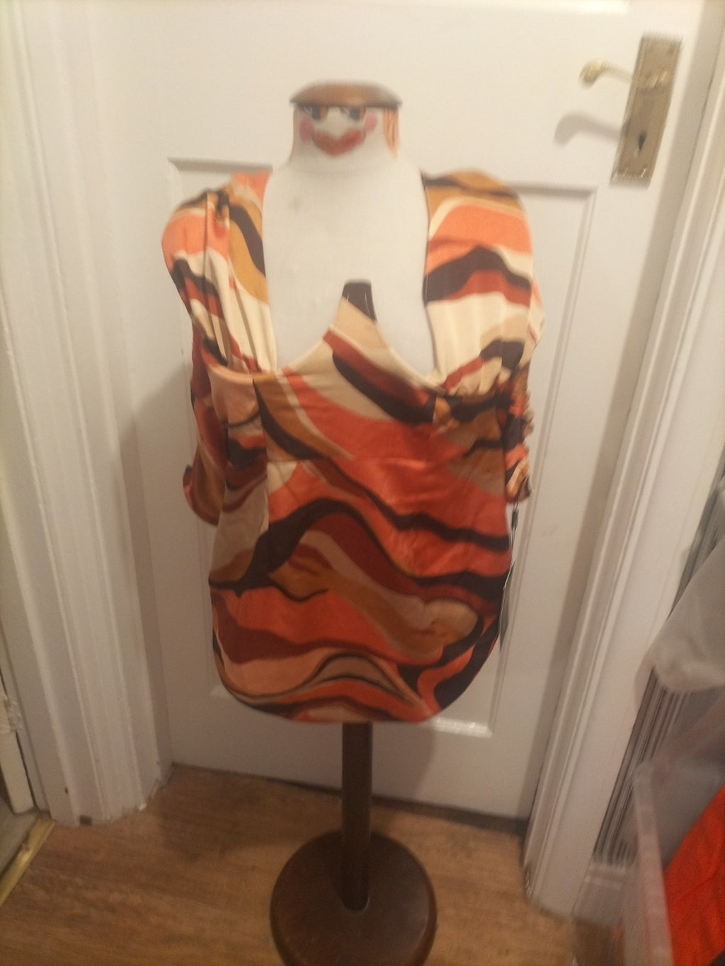 Brand New Ladies Prettylittlething Size 12 Abtract Print Underbust Detail...