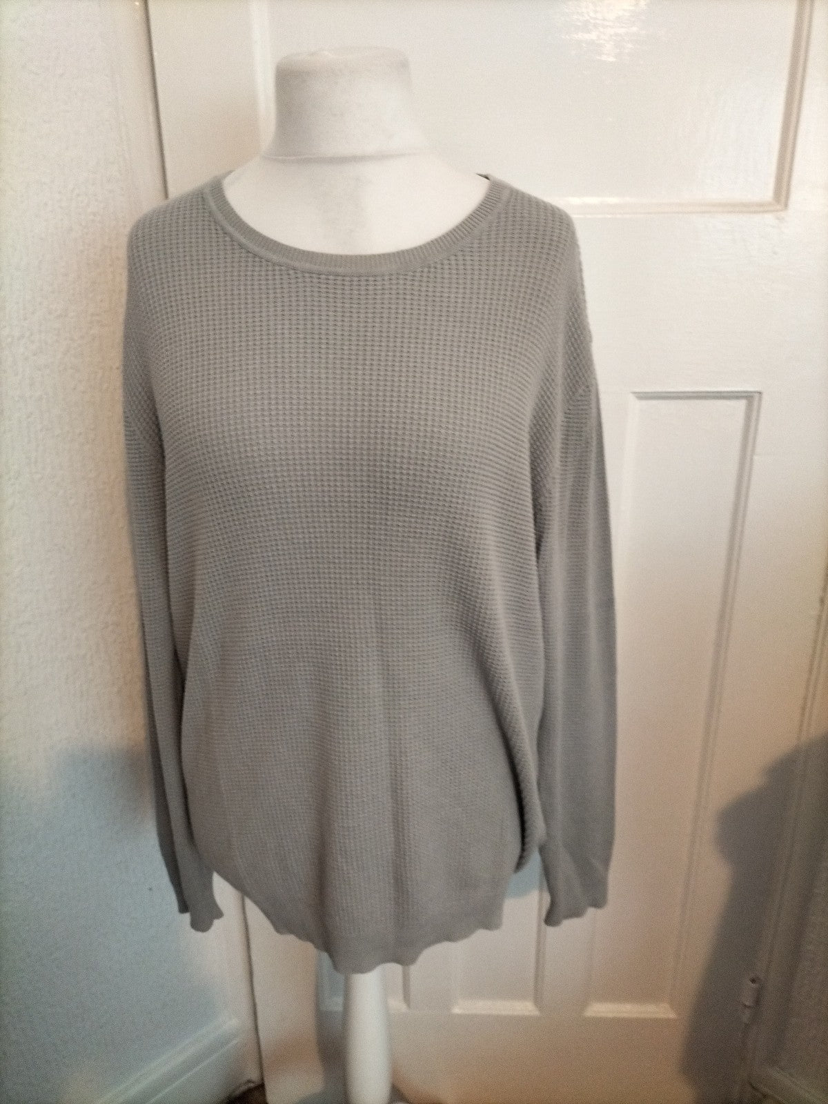 Mens Debenhams 1778 Size Large Grey Knit Long Sleeved Jumper
