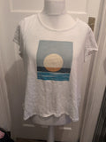 Brakeburn 16 White Sun Print Short Sleeve T-shirt