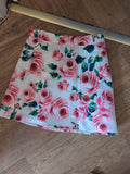 Shein Xs Pink Rose Floral Shirt Skirt