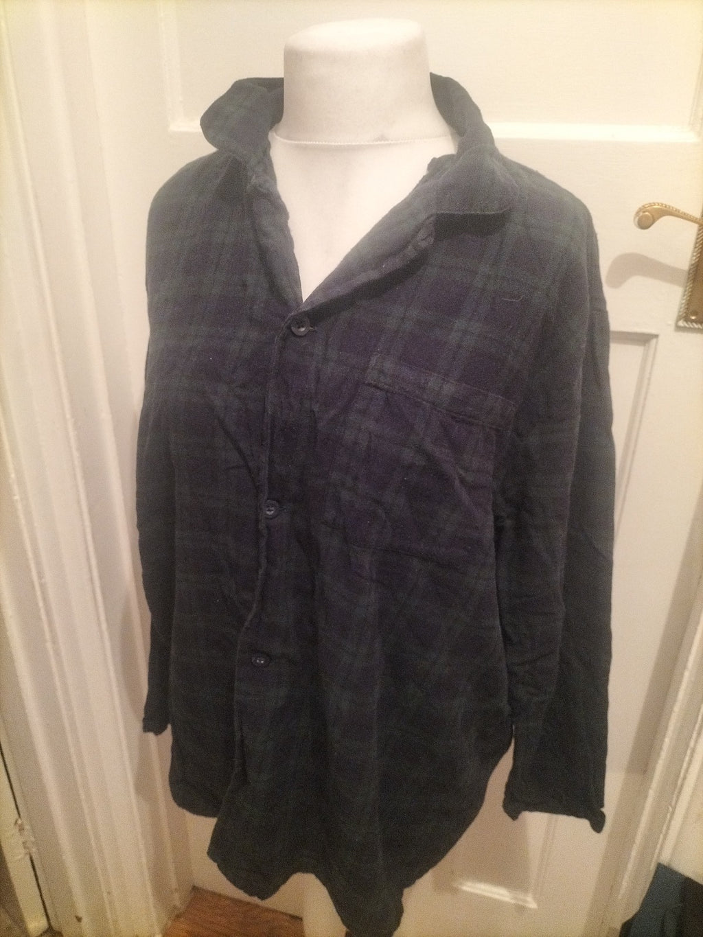 Mens George Size 2xl Tartan Check Long Sleeved Shirt