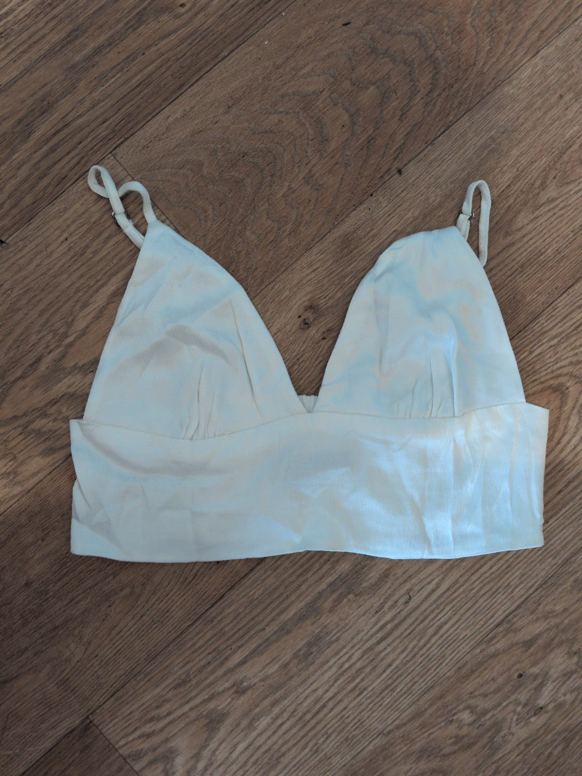 Zara Small Ivory Sleeveless Bralette