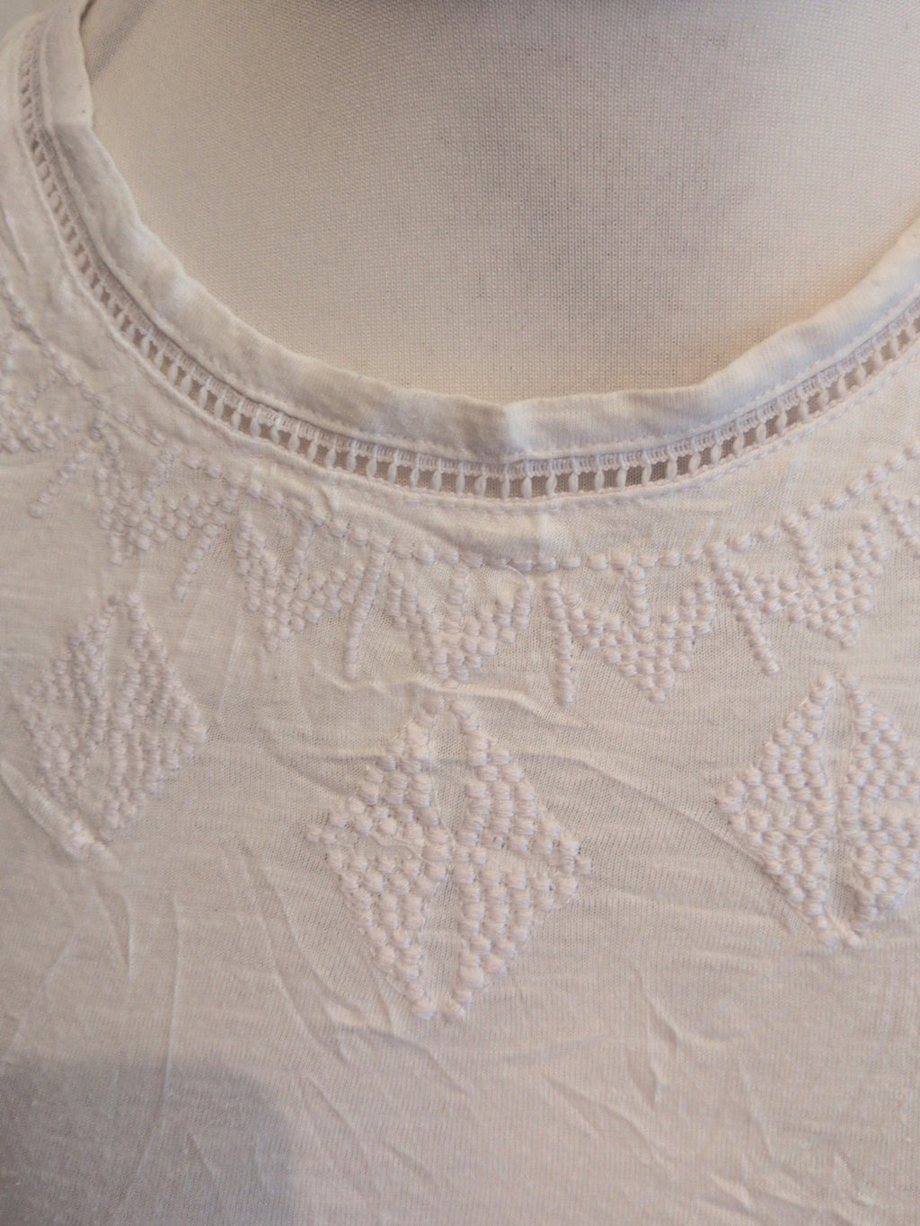 Next Essentials 8 White Embroidery Short Sleeve T-shirt