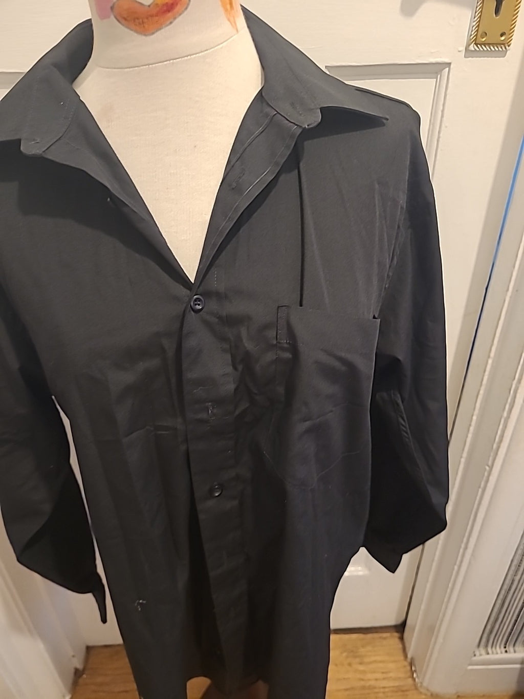 Mens Taylor&Wright Size 15.5 Black Long Sleeve Shirt