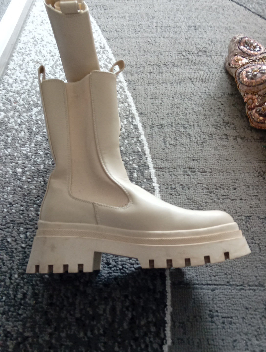 Ladies Cream Boots Size 6 Primark Free Delivery