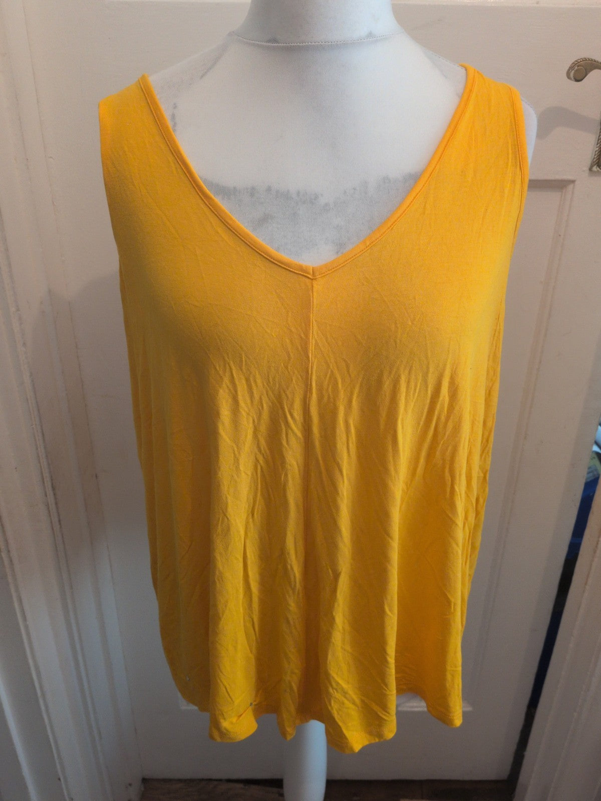 Ladies George Size 18 Yellow Swing Vest T-shirt