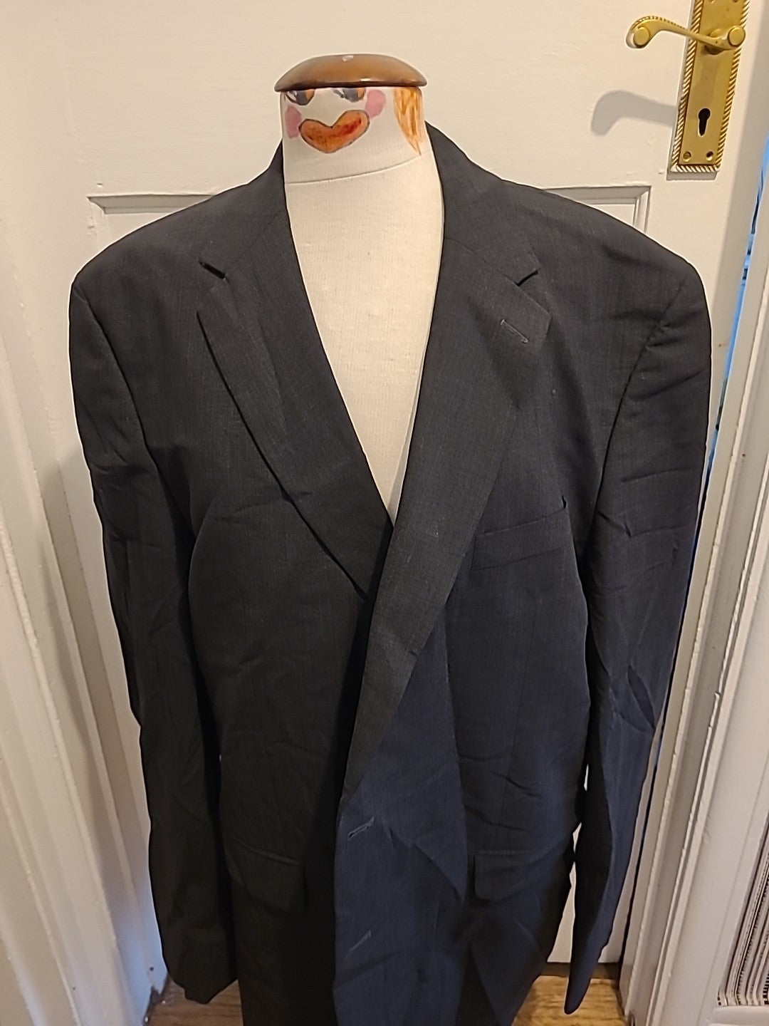 Mens High And Mighty Size 46L Dark Grey Blazer Lined And Padded