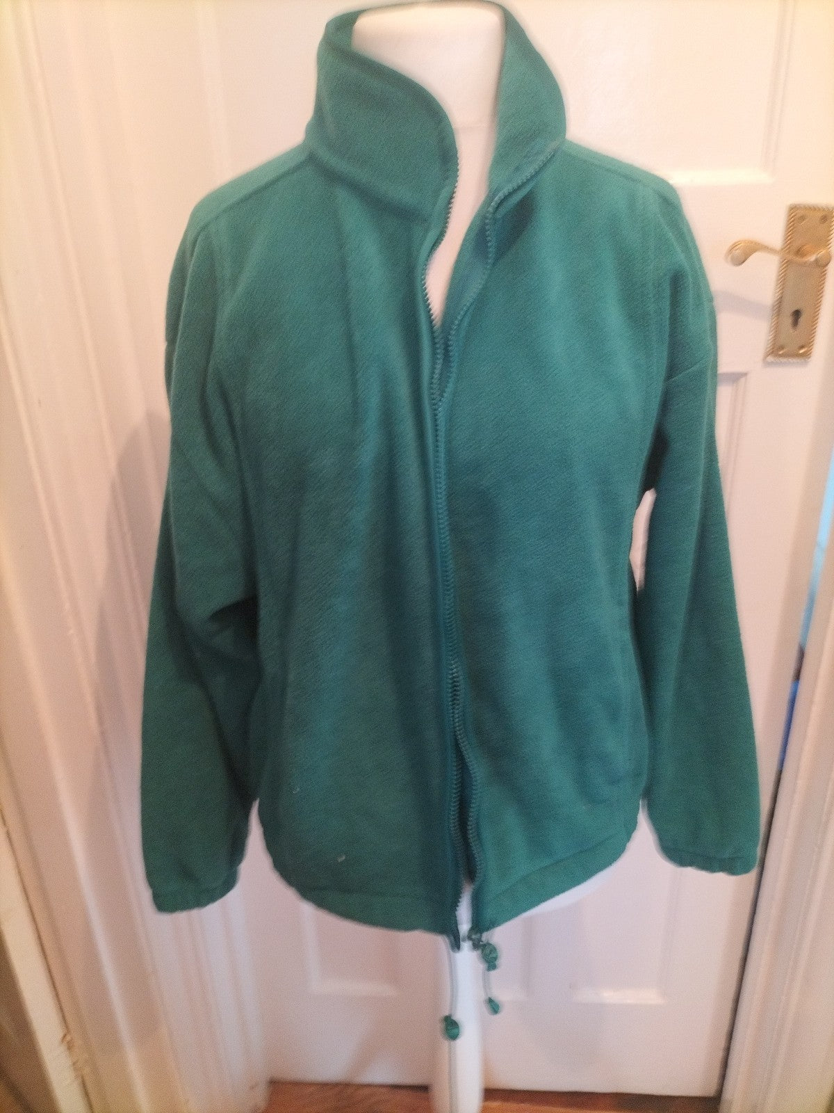 Mens Sport Limited Size Medium Teal Green Full Zip Jumper