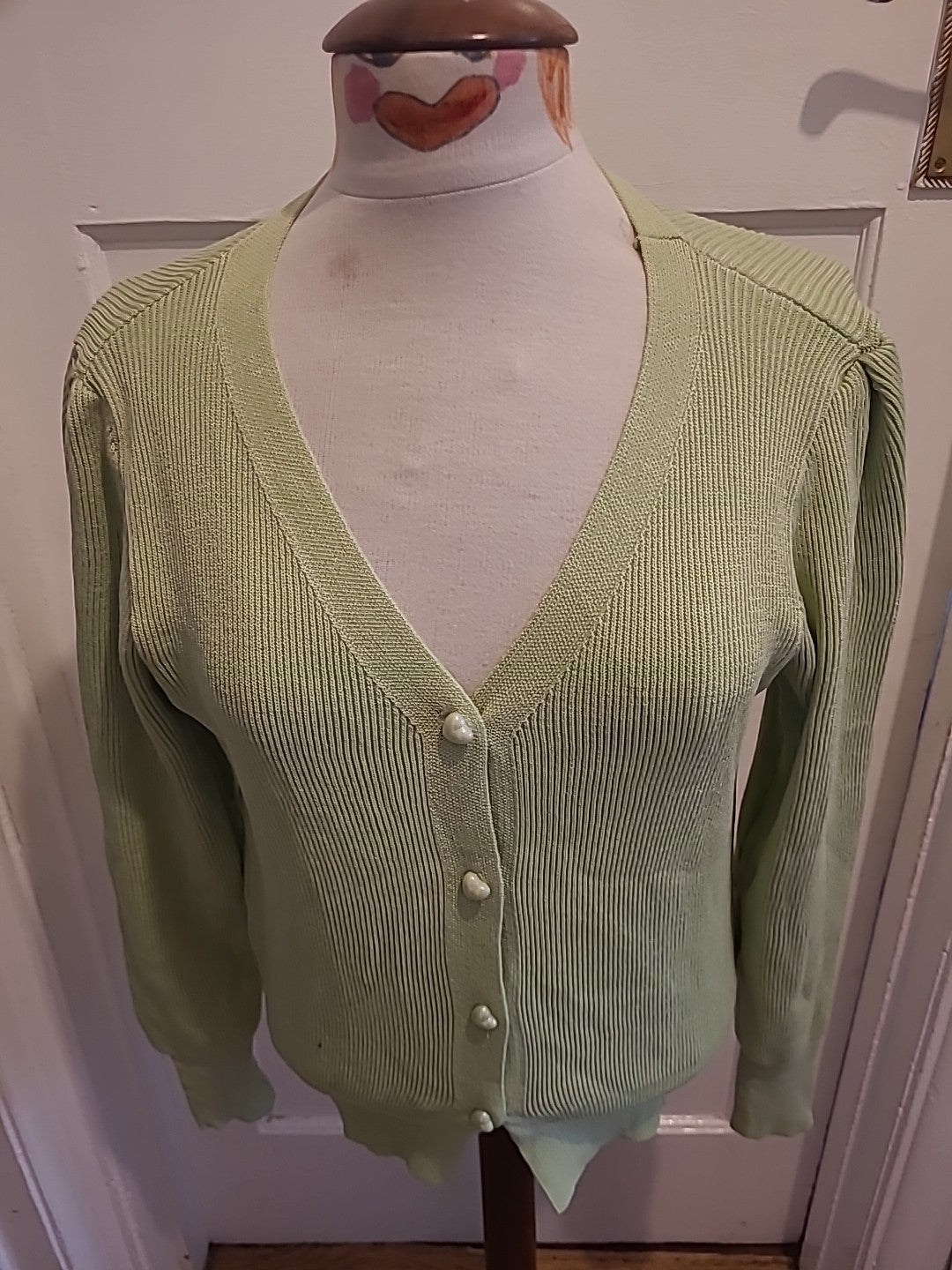 Ladies Luc-ce Size S/M Lime Ribbed Cardigan