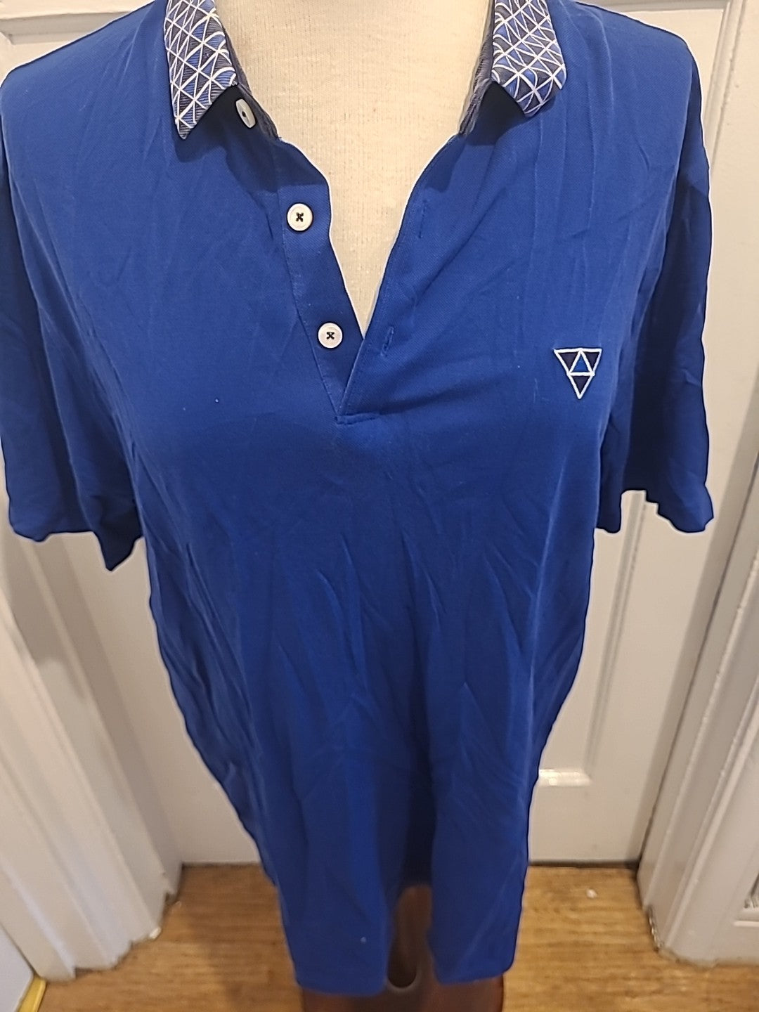 Mens Bosideng Homme Size XL Royal Blue Short Sleeved Polo