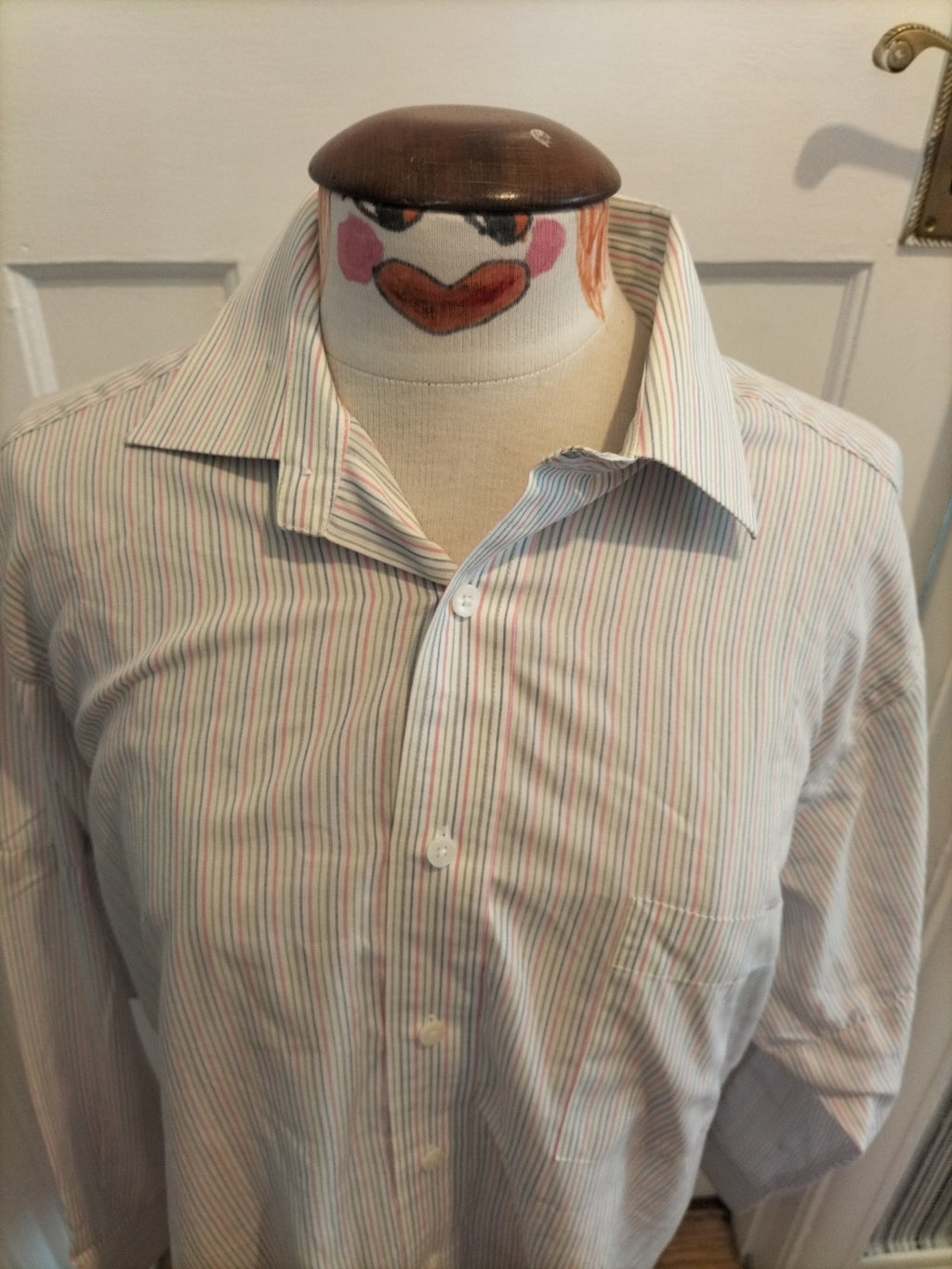 Mens Van Heusen 16" Non Iron Striped Shirt