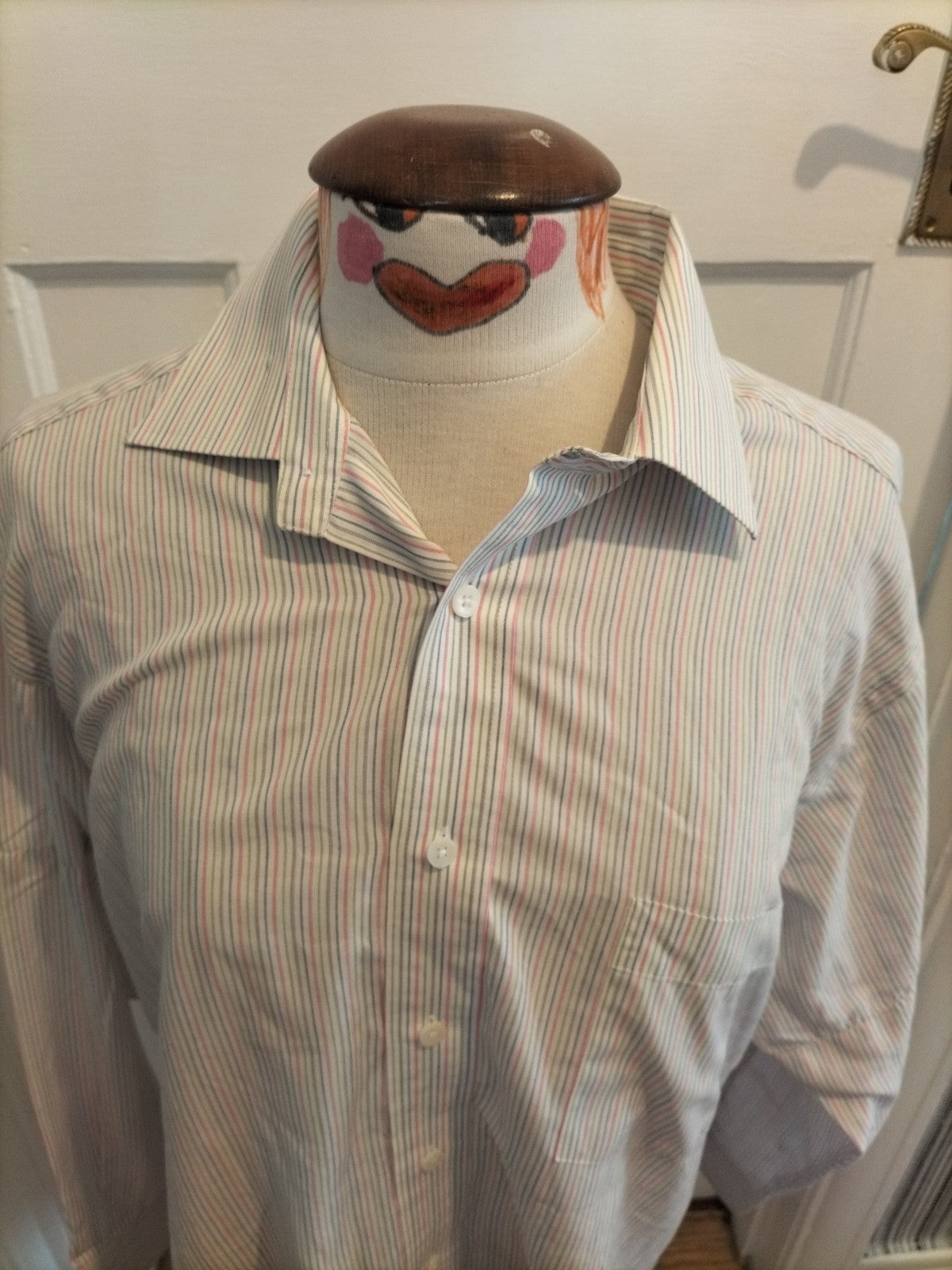 Mens Van Heusen 16" Non Iron Striped Shirt