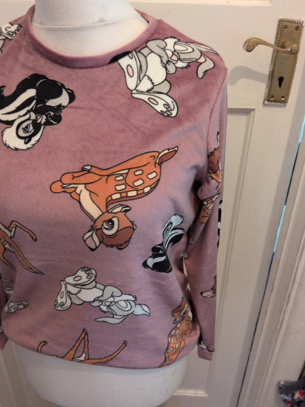 Primark Disney Purple Print Pyjama Top Super Soft XS