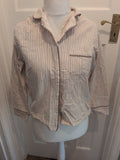 Always Dreaming 10 Brown And White Stripe Pyjama Top