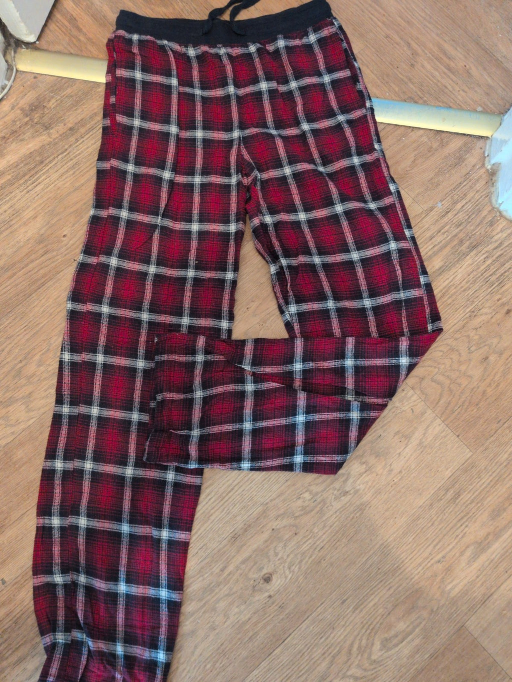 Primark XS Red Navy Check Pyjama Bottoms