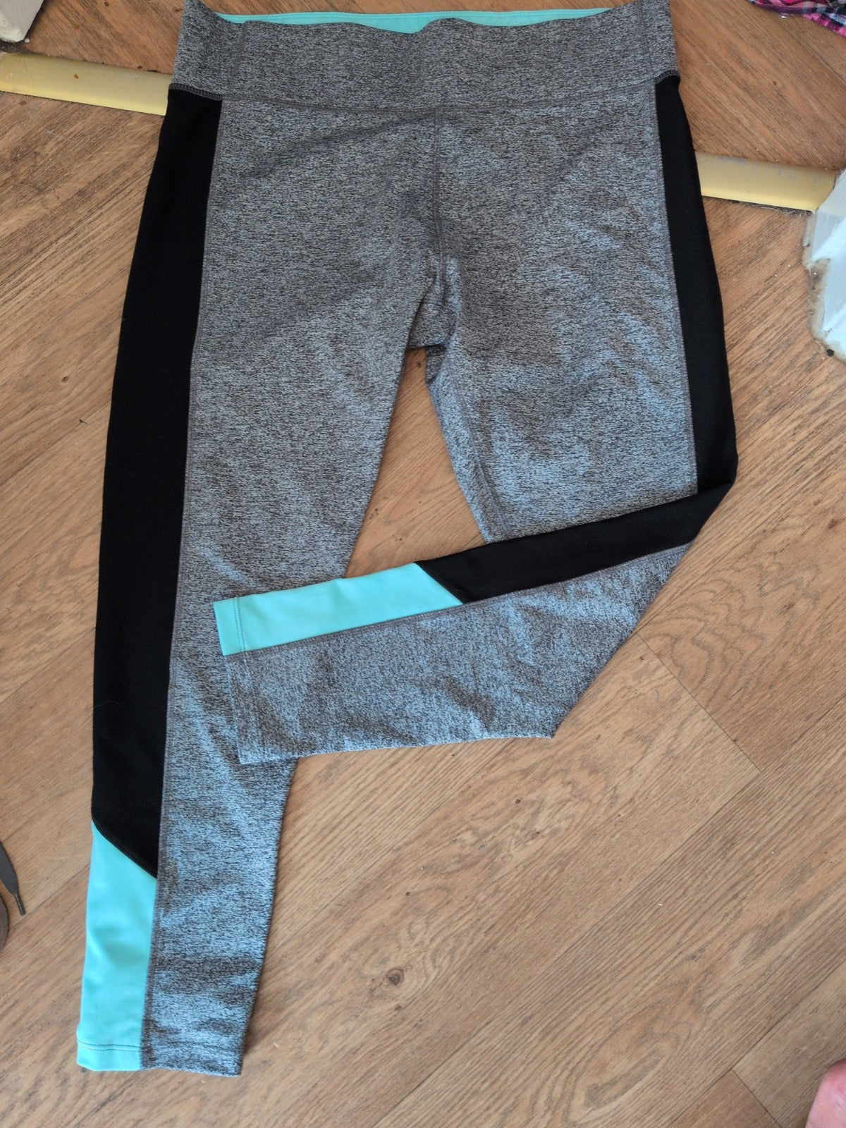 Athletic Works 20 XL Grey Flecked With Black Trim Sports Leggings