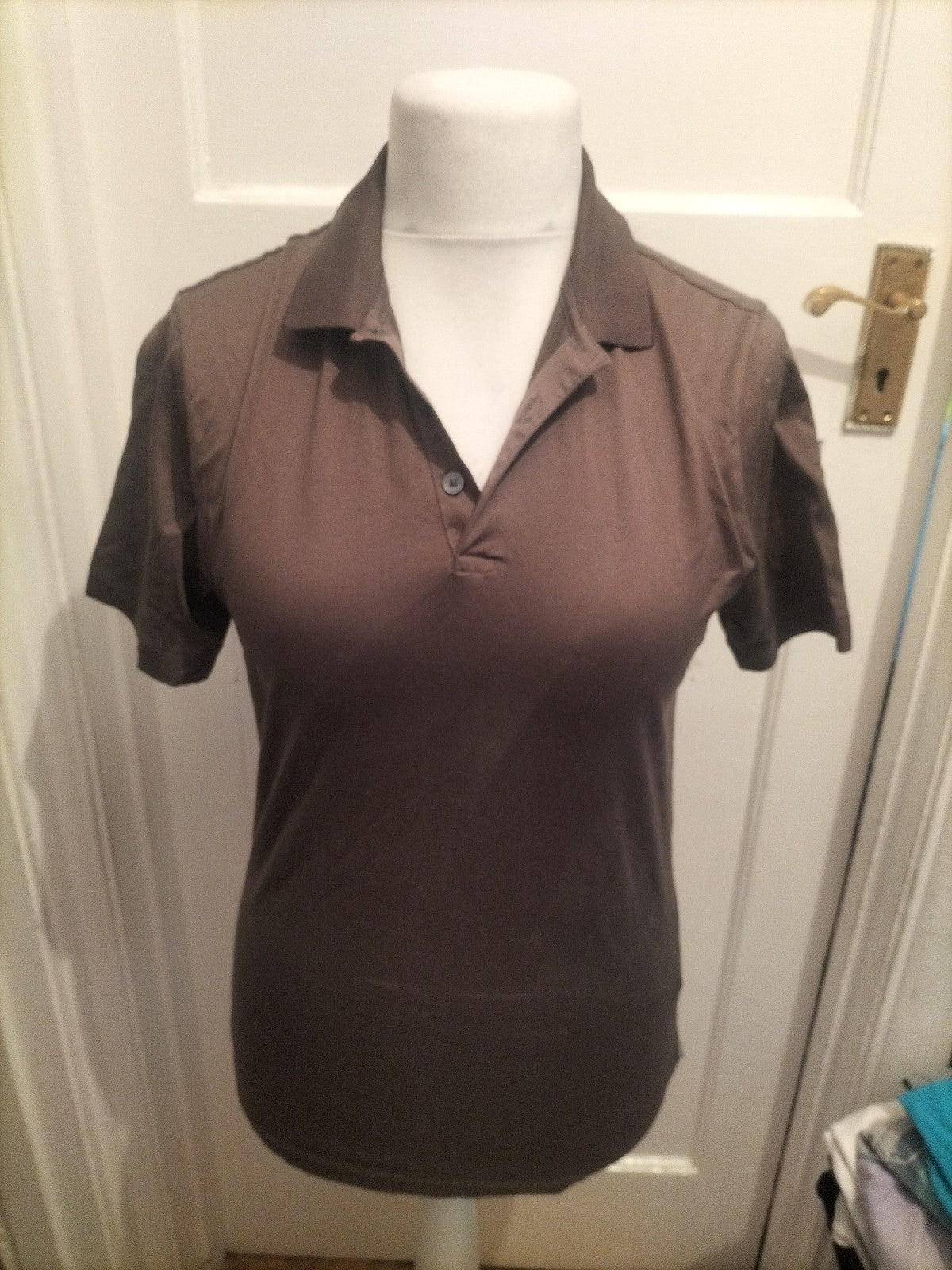 Autograph Small Supima Cotton Metallic Grey/Green Short Sleeve Polo