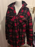 Kroal Point 3xl Red Check Fleece Lined Jacket