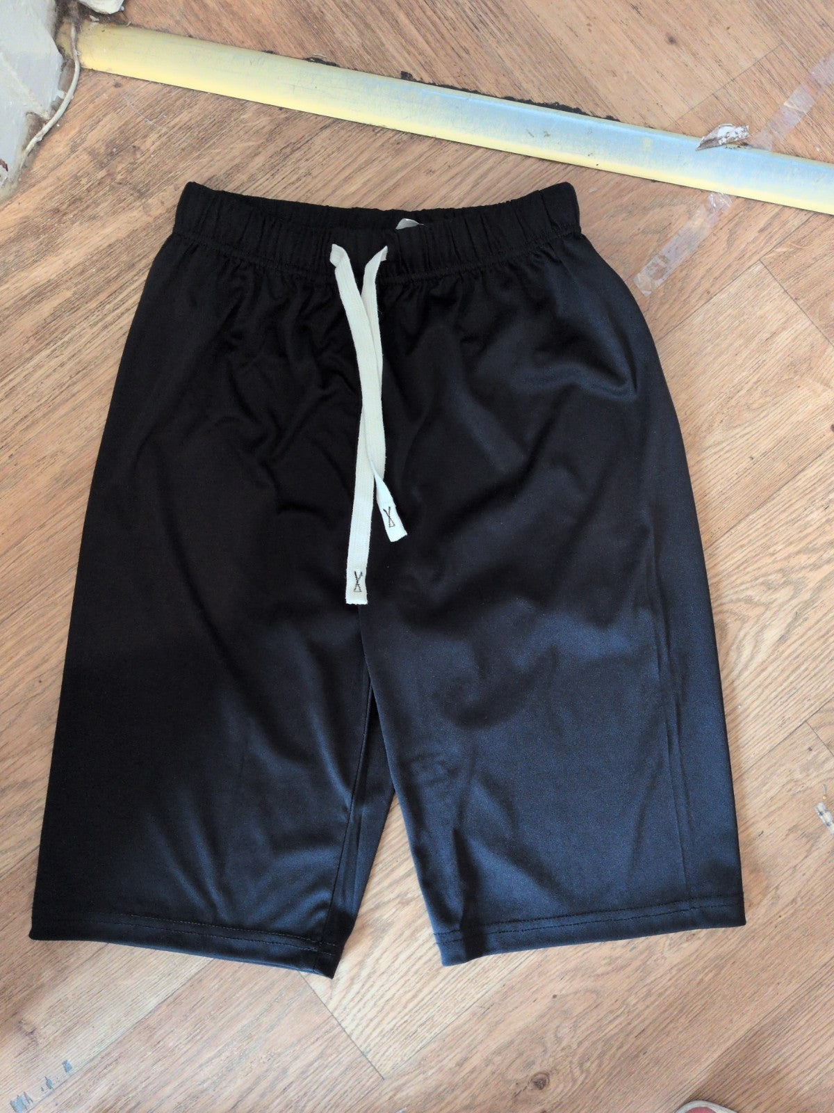 Boys 13 Years Black Elasticated Shorts