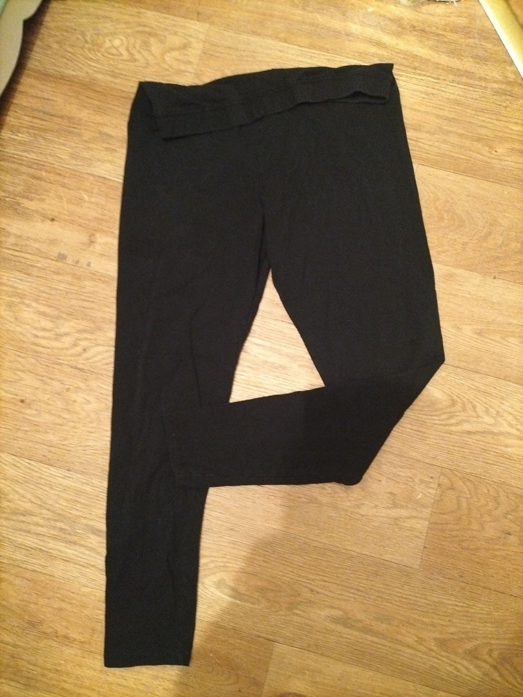 Mens F&F Size 18 Black Elasticated Capri Leggings