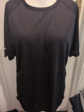 XXL Black Sports Breathable Polyester Short Sleeve Tshirt