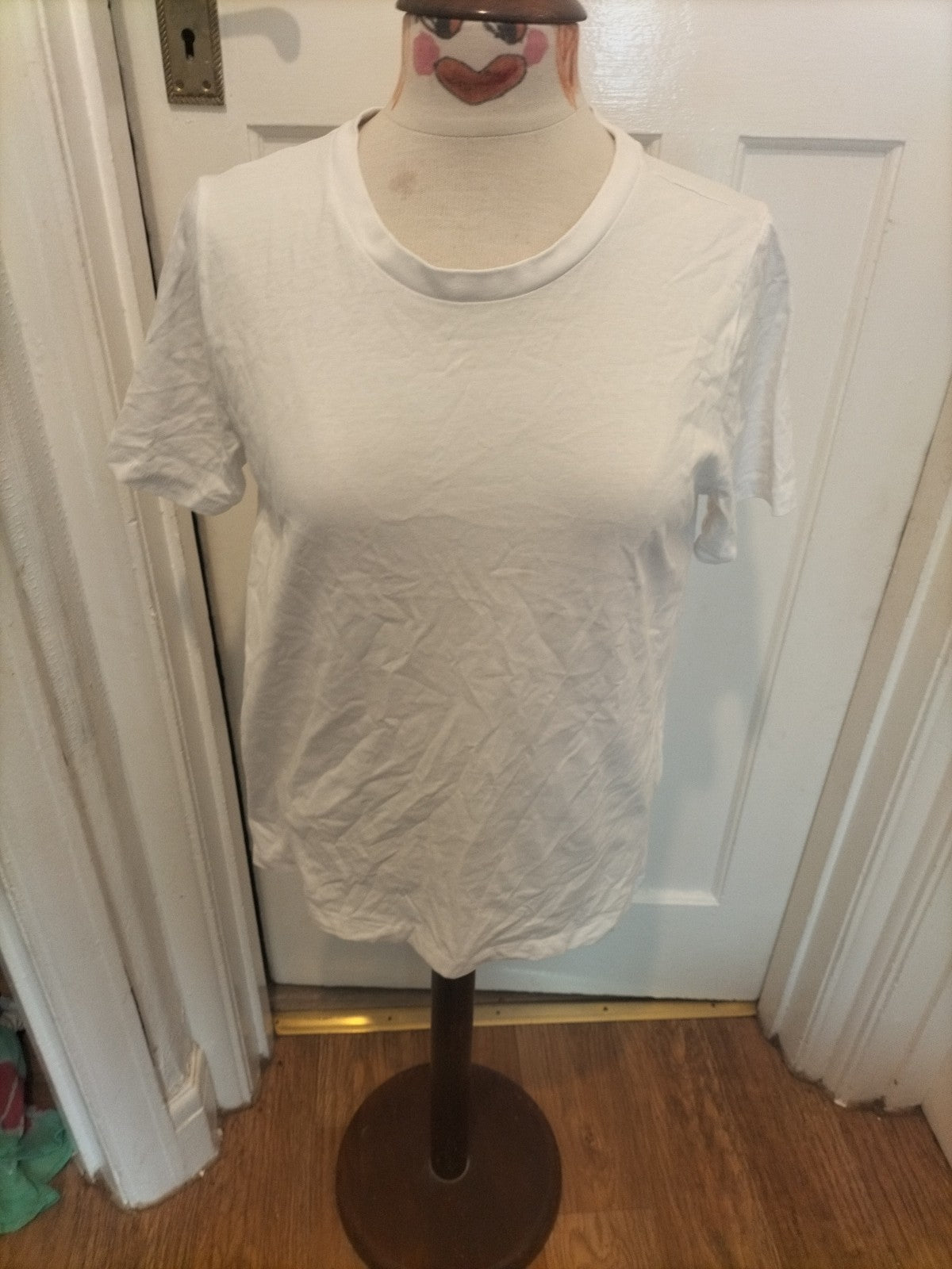 Ladies Primark Size Medium White Regular Fit Short Sleeved Tshirt