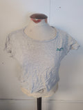 Ladies Hush Size Small Grey Print Short Sleeve T-shirt