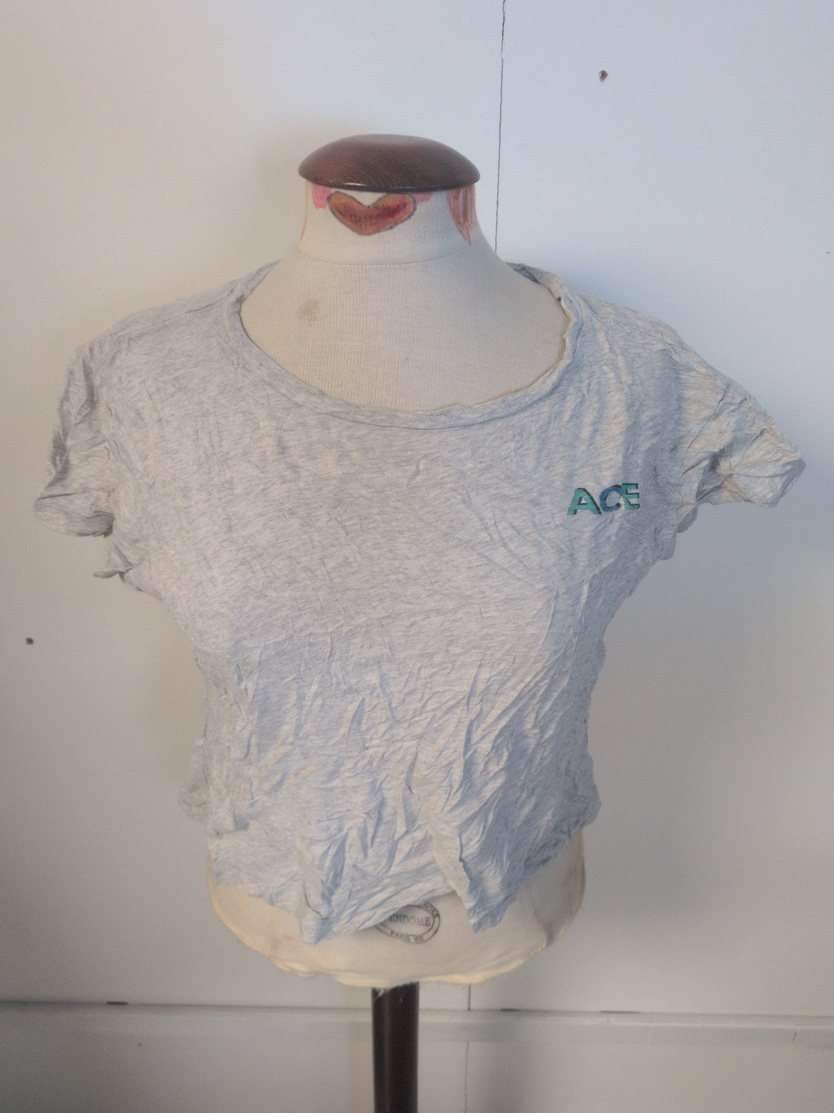 Ladies Hush Size Small Grey Print Short Sleeve T-shirt