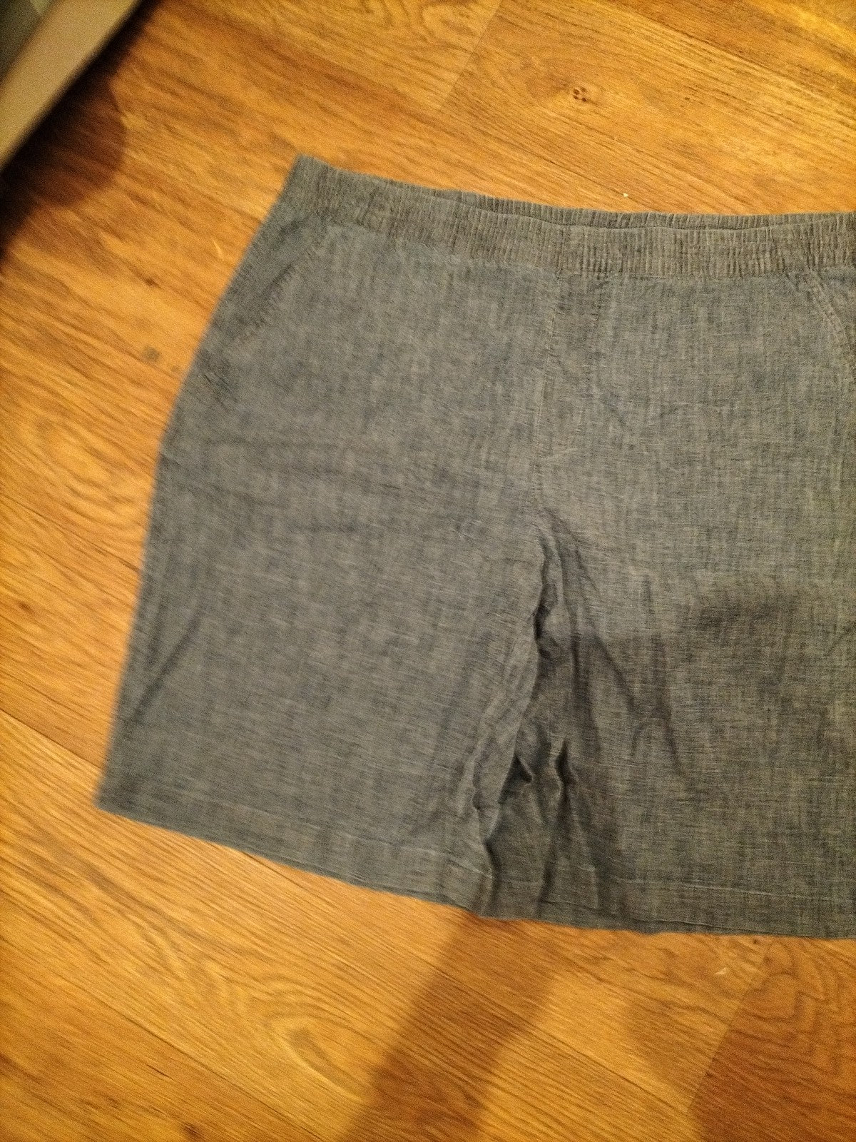 Ladies Lands End Size 18 Grey Elasticated Shorts