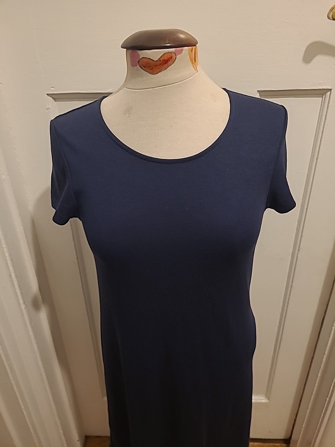 Ladies Esmara Size 10-12 Navy Short Sleeved Dress