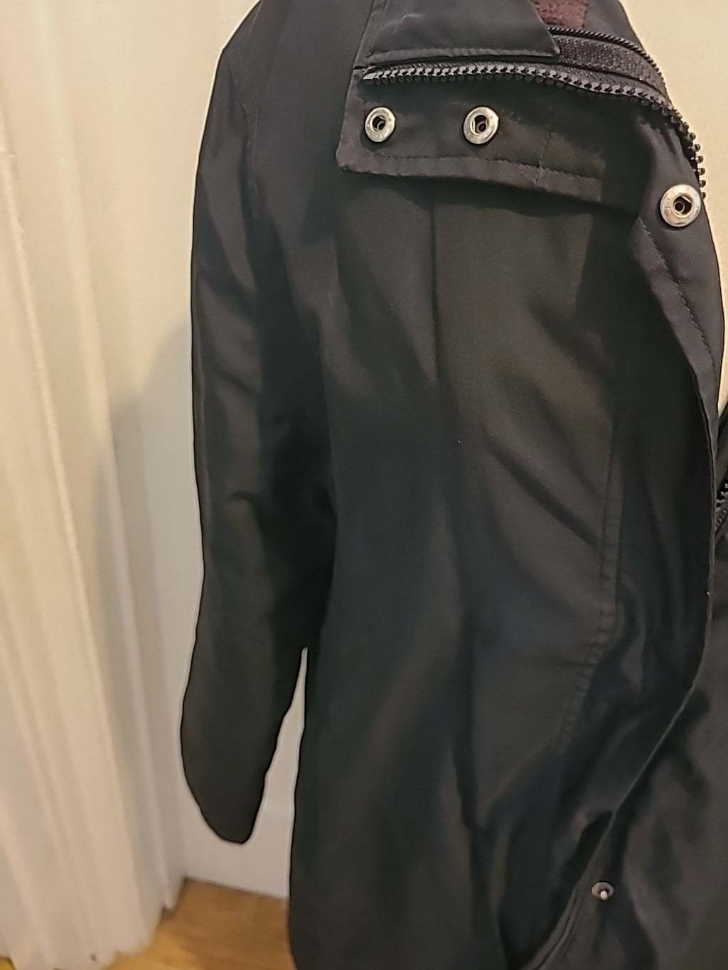 Ladies Next Size 12 Black Lined Long Sleeved Coat
