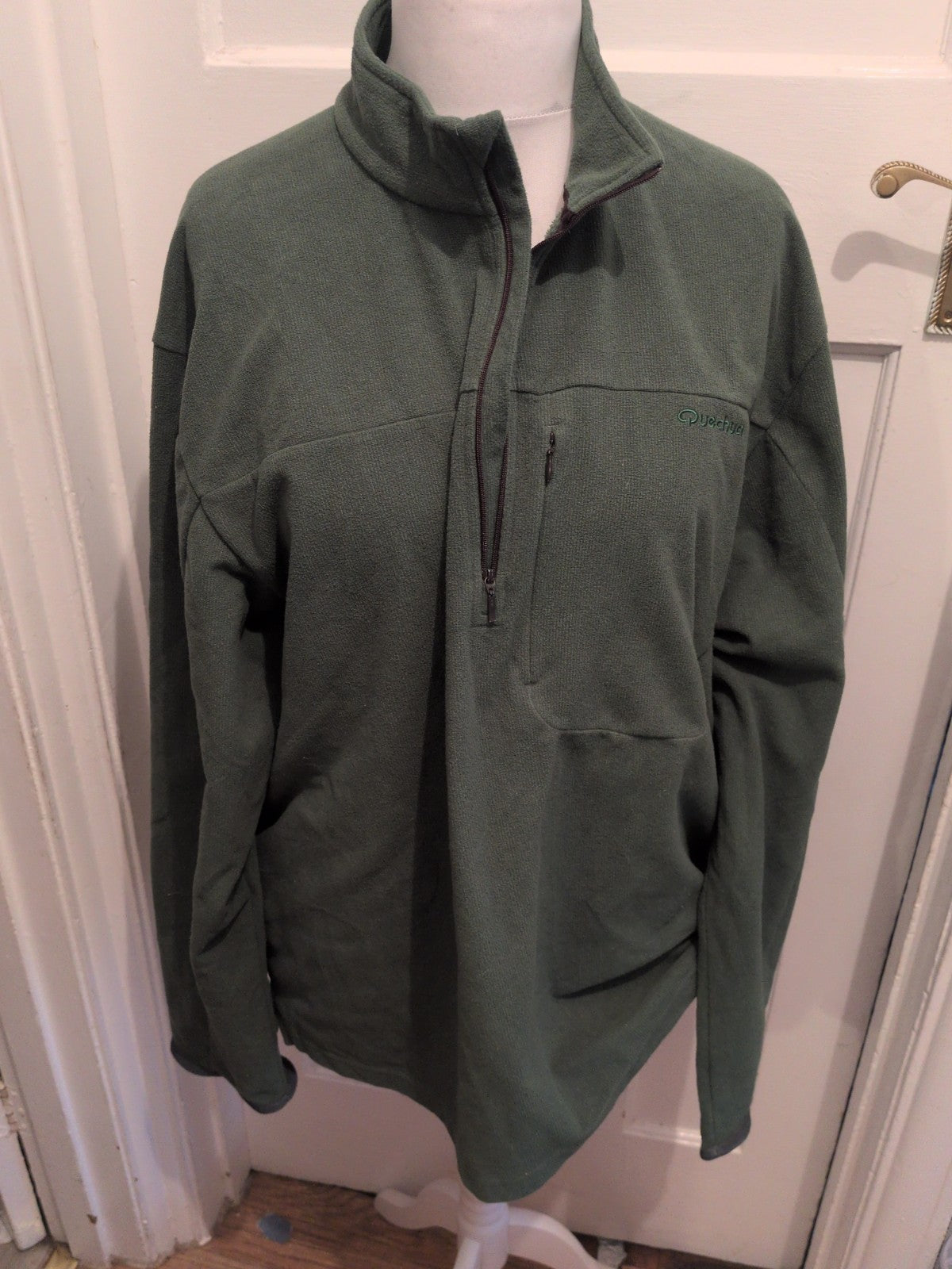 Decathlon 2XL Green Collared Jumper