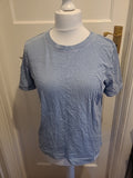 Ladies Zara Size XL Blue Short Sleeved Plain Tshirt