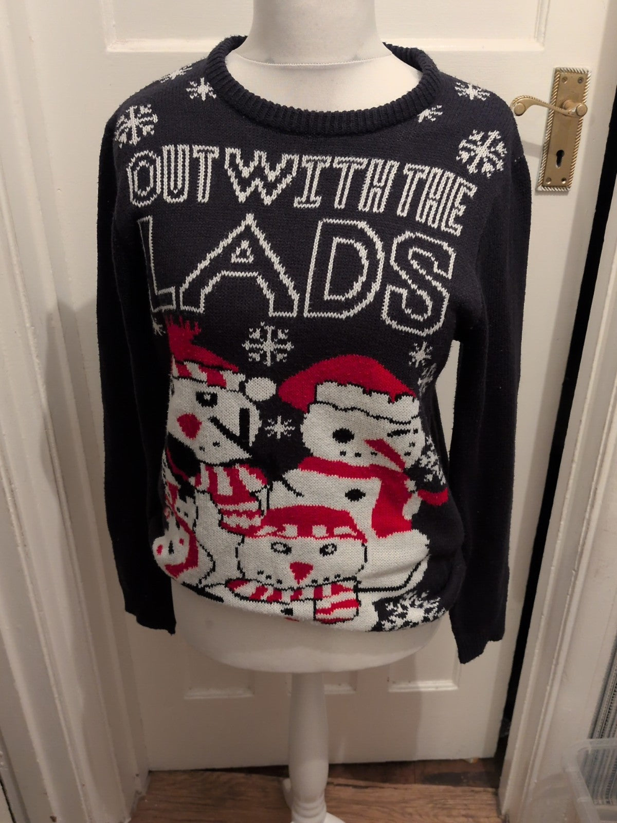 Boohoo Man Medium Navy Christmas Pullover Jumper