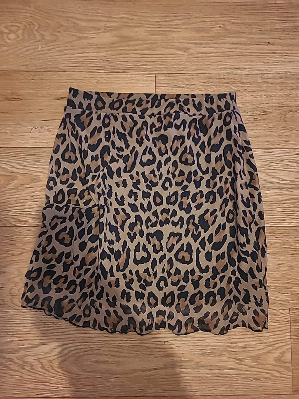 Ladies Daisy Street Size 10 Mesh Animal Print Style Lined Short Skirt