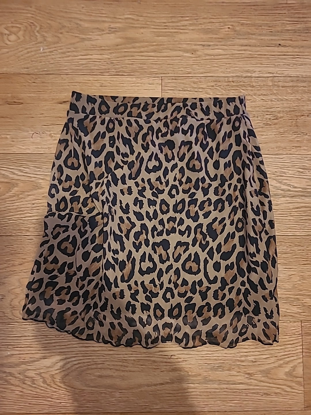 Ladies Daisy Street Size 10 Mesh Animal Print Style Lined Short Skirt