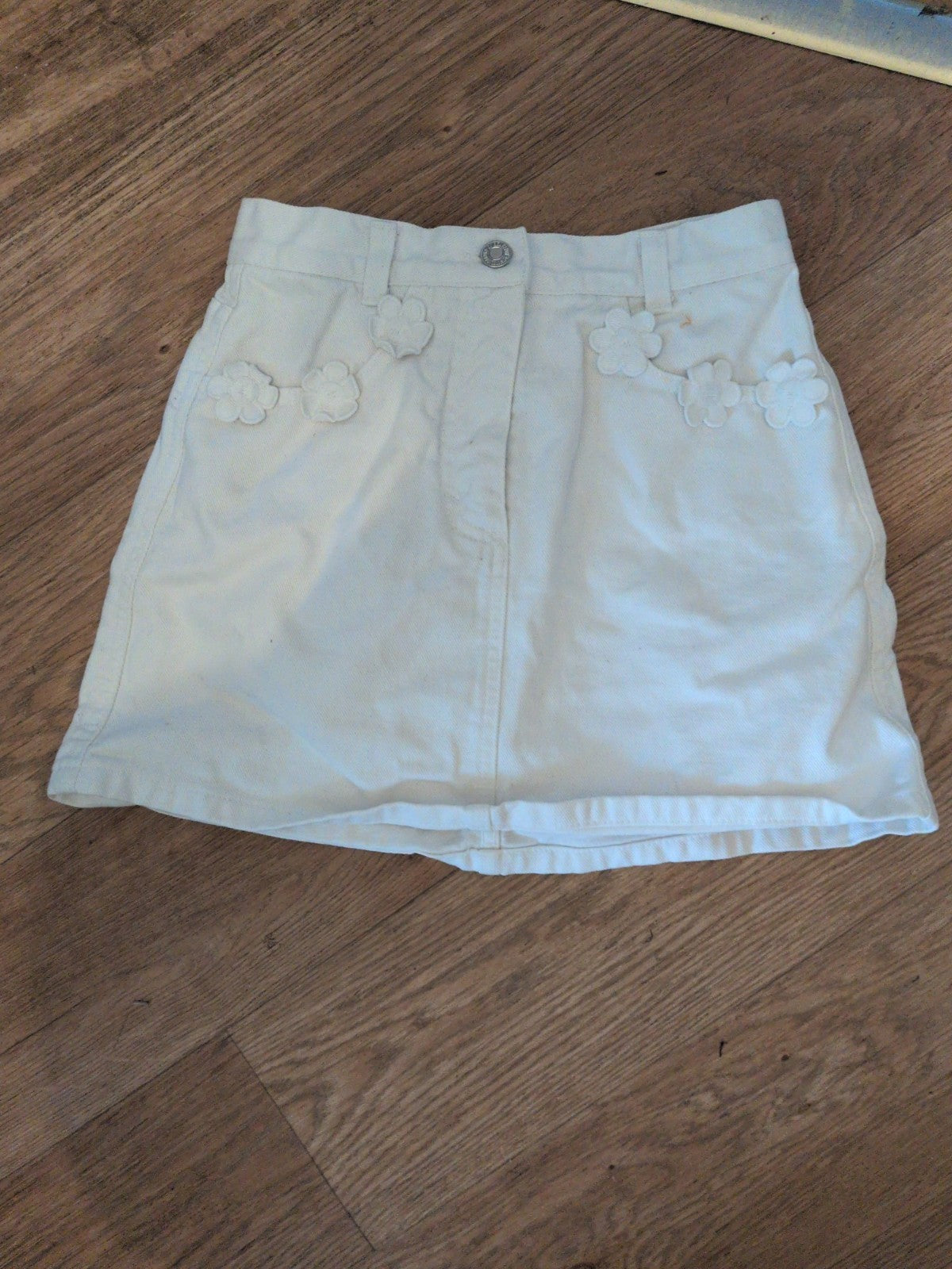 United Colours Of Benneton 10 Years White Denim Skirt