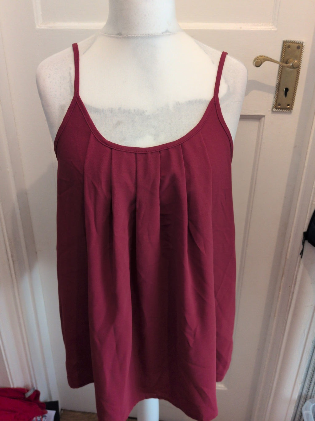 Shein XL Burgundy Sleeveless Blouse