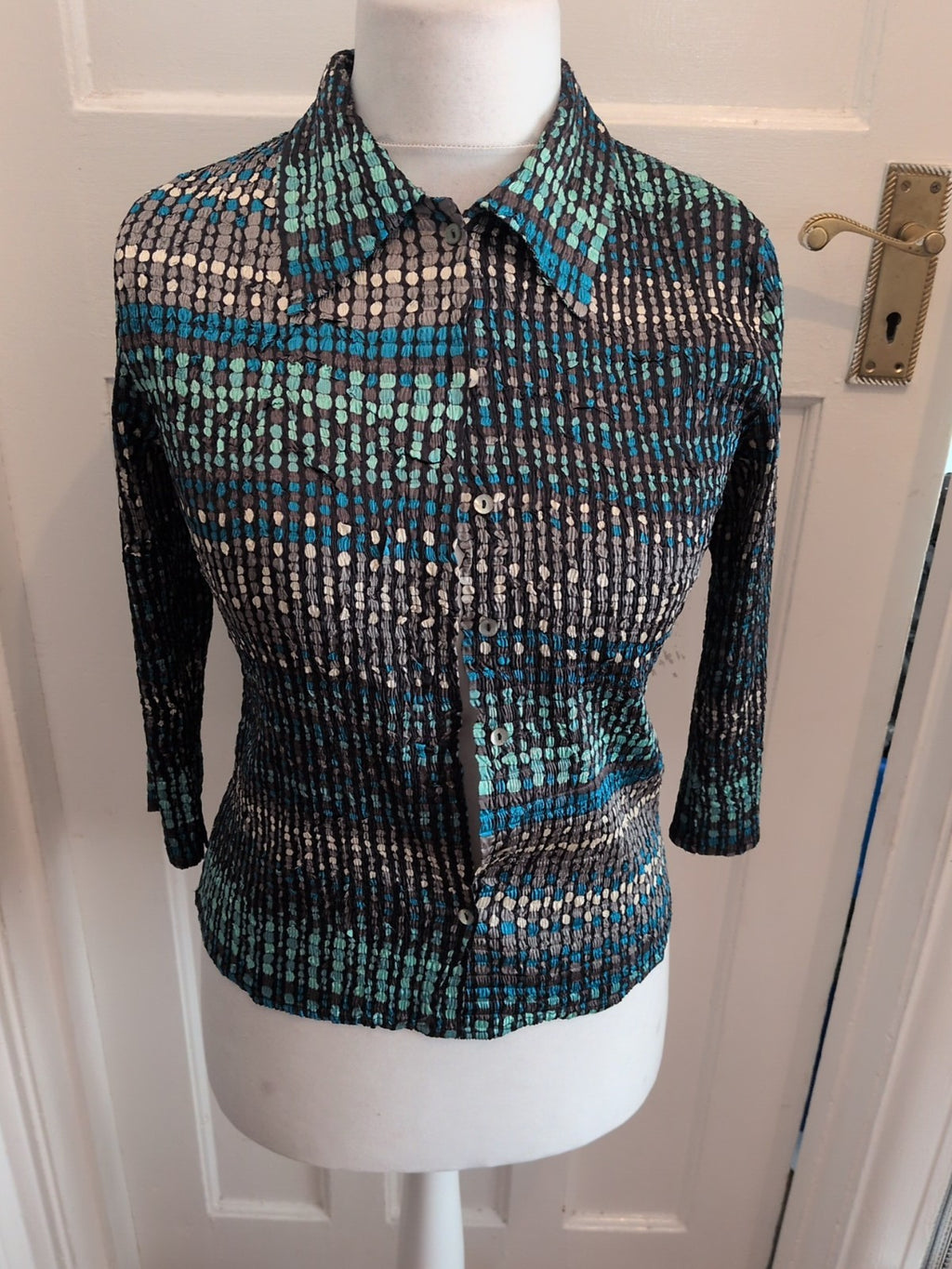 Cc Petite 12 Multicoloured Dot Long Sleeve Blouse