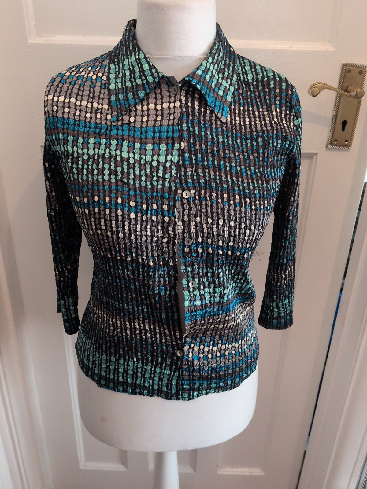 Cc Petite 12 Multicoloured Dot Long Sleeve Blouse