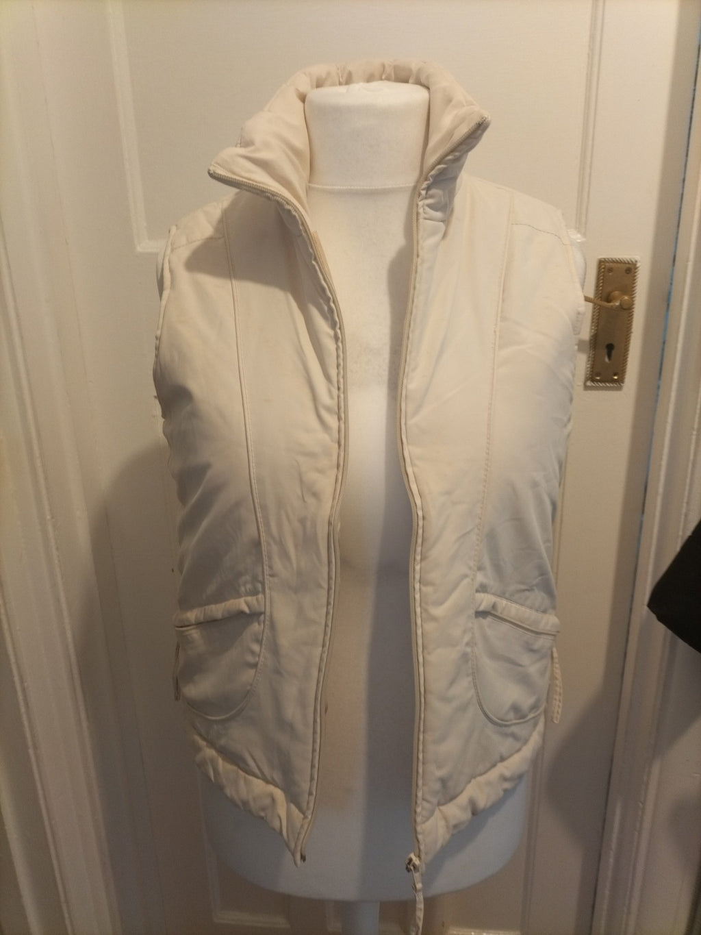 Ladies Dorothy Perkins Size 12 Pale Beige Puffer Jacket