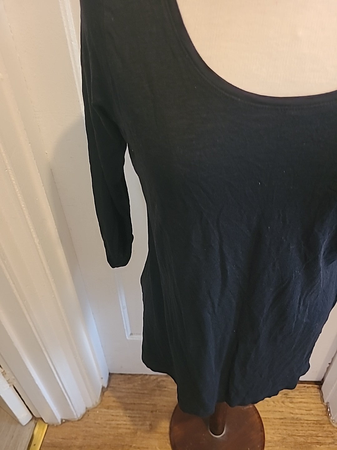Ladies M+Co Size 12 Black Mid Sleeved Longline Blouse