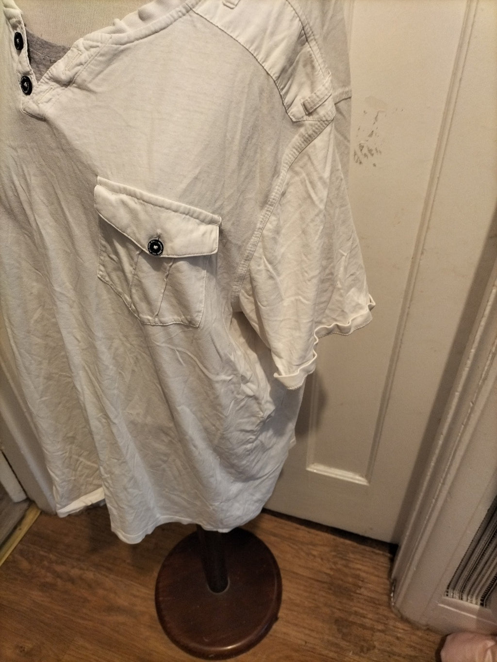Mens George Size 2XL White Short Sleeved Pocket Shirt